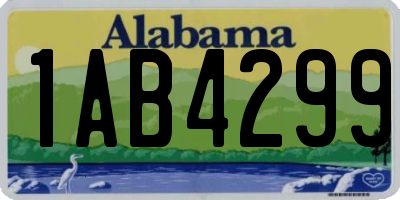 AL license plate 1AB4299