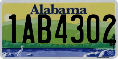 AL license plate 1AB4302