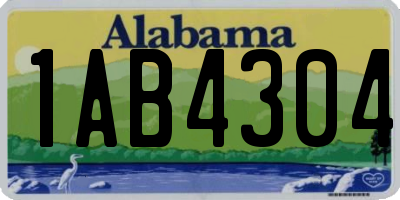 AL license plate 1AB4304