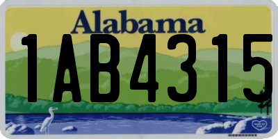 AL license plate 1AB4315