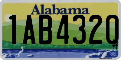 AL license plate 1AB4320