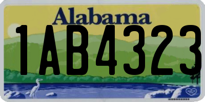 AL license plate 1AB4323