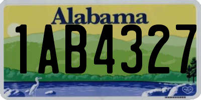 AL license plate 1AB4327