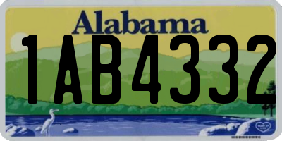 AL license plate 1AB4332