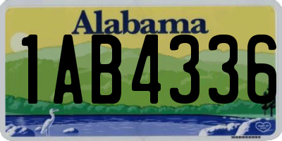 AL license plate 1AB4336