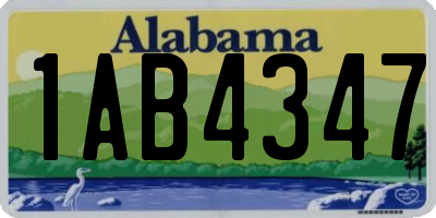 AL license plate 1AB4347