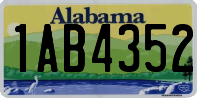 AL license plate 1AB4352