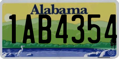 AL license plate 1AB4354