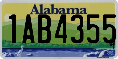 AL license plate 1AB4355