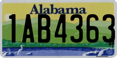 AL license plate 1AB4363