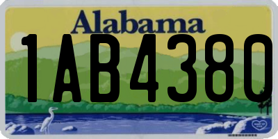 AL license plate 1AB4380