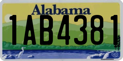 AL license plate 1AB4381