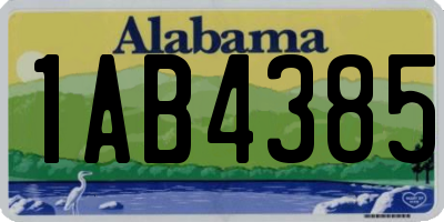 AL license plate 1AB4385