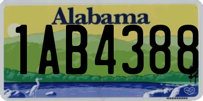 AL license plate 1AB4388