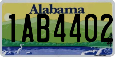 AL license plate 1AB4402