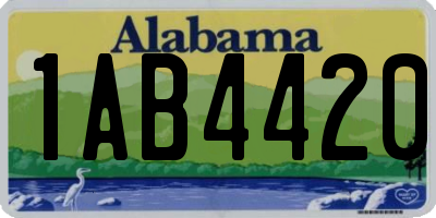 AL license plate 1AB4420