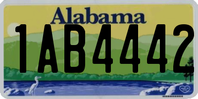 AL license plate 1AB4442