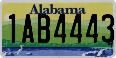 AL license plate 1AB4443