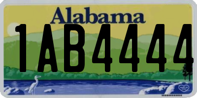 AL license plate 1AB4444