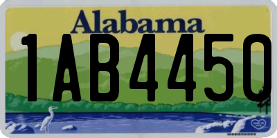 AL license plate 1AB4450