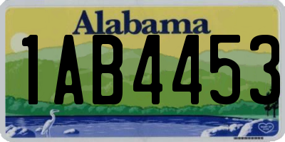 AL license plate 1AB4453