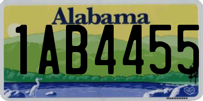 AL license plate 1AB4455