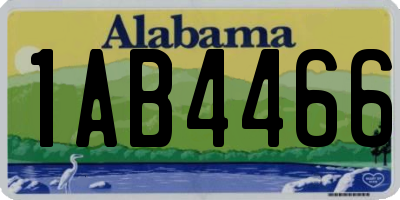 AL license plate 1AB4466