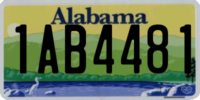 AL license plate 1AB4481