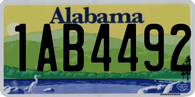 AL license plate 1AB4492