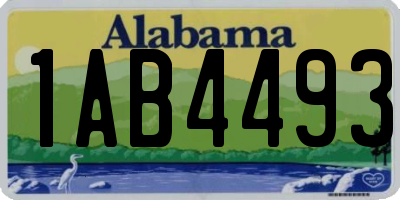 AL license plate 1AB4493