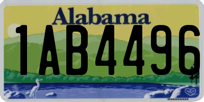 AL license plate 1AB4496