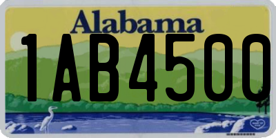 AL license plate 1AB4500