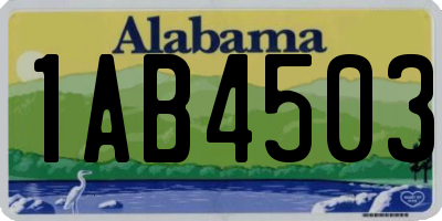 AL license plate 1AB4503