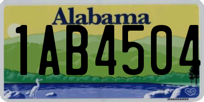 AL license plate 1AB4504