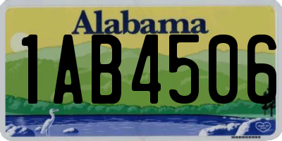 AL license plate 1AB4506