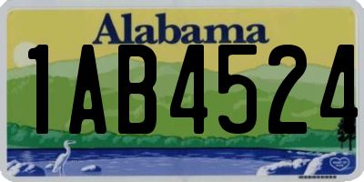 AL license plate 1AB4524