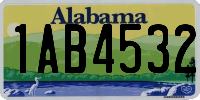 AL license plate 1AB4532