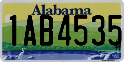 AL license plate 1AB4535