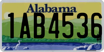 AL license plate 1AB4536