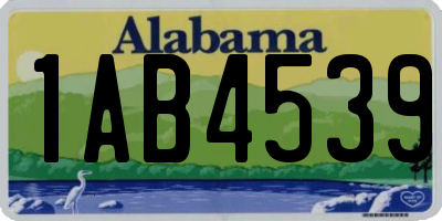 AL license plate 1AB4539