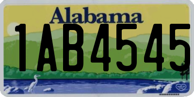 AL license plate 1AB4545