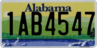 AL license plate 1AB4547