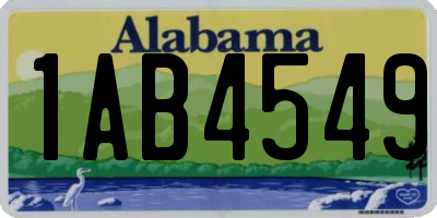 AL license plate 1AB4549