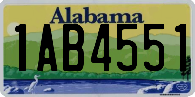 AL license plate 1AB4551