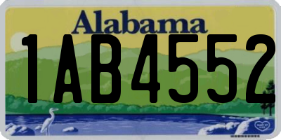 AL license plate 1AB4552