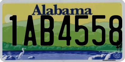 AL license plate 1AB4558