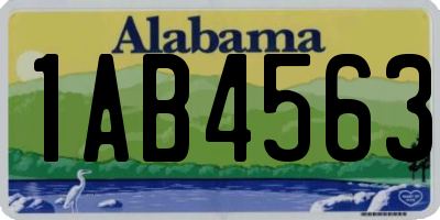 AL license plate 1AB4563