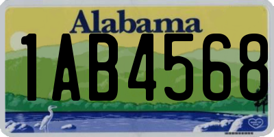 AL license plate 1AB4568