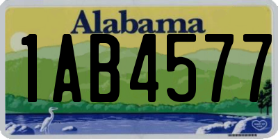 AL license plate 1AB4577