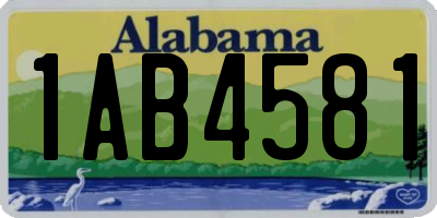 AL license plate 1AB4581